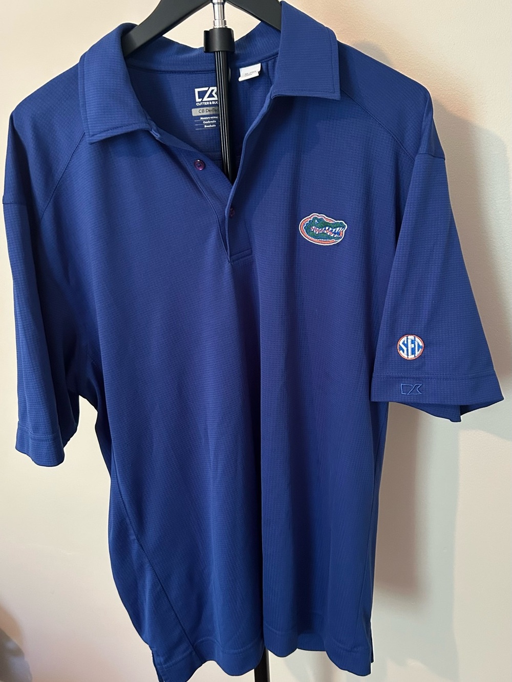 Cutter & Buck Dry Tech Blue Florida Gators SEC Polo Shirt